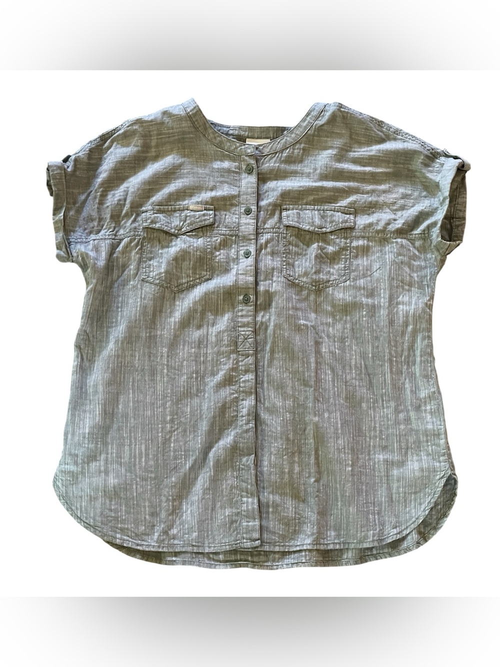 Columbia Women’s Camp Henry Short Sleeve Button Down Shirt Size XL